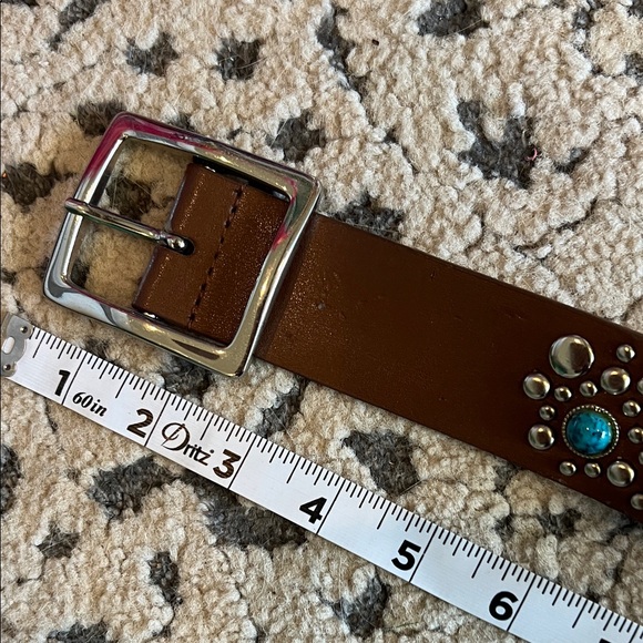 Leather Belt with Studs - Picture 2 of 7